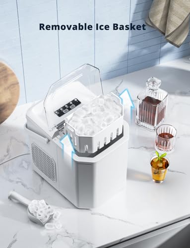 Thumbnail 7 de Acmeenjoy Ice Maker Machine Countertop: Compact 12kg/24h, 9 Cubes in 6 Minutes