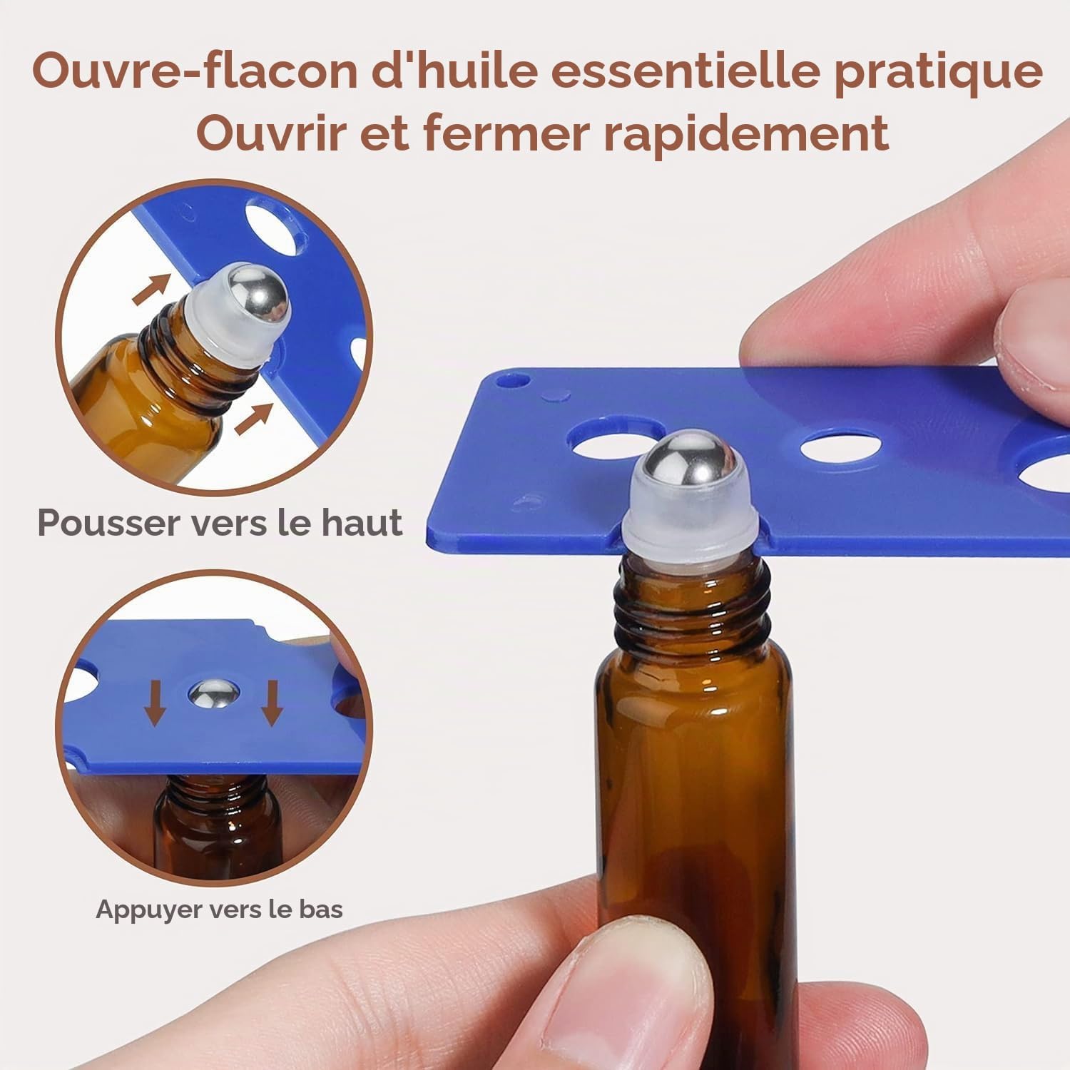 Thumbnail 4 de ComSaf Roll on Glasflaschen: amberkleurige roll-onflesjes van 10 ml, 6 stuks