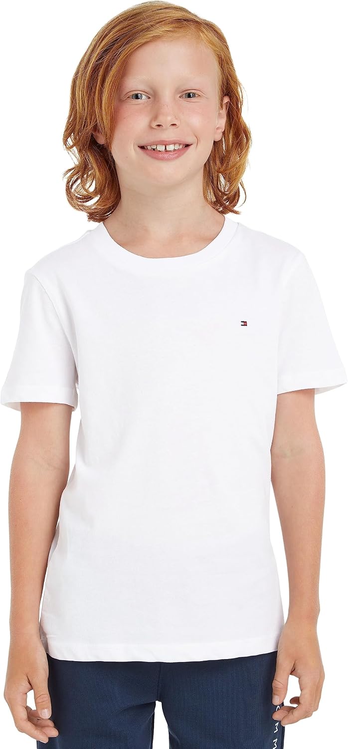 Detalle de Tommy Hilfiger Boys Basic Cn Knit S/S KB0KB04140 – chłopięcy T-shirt