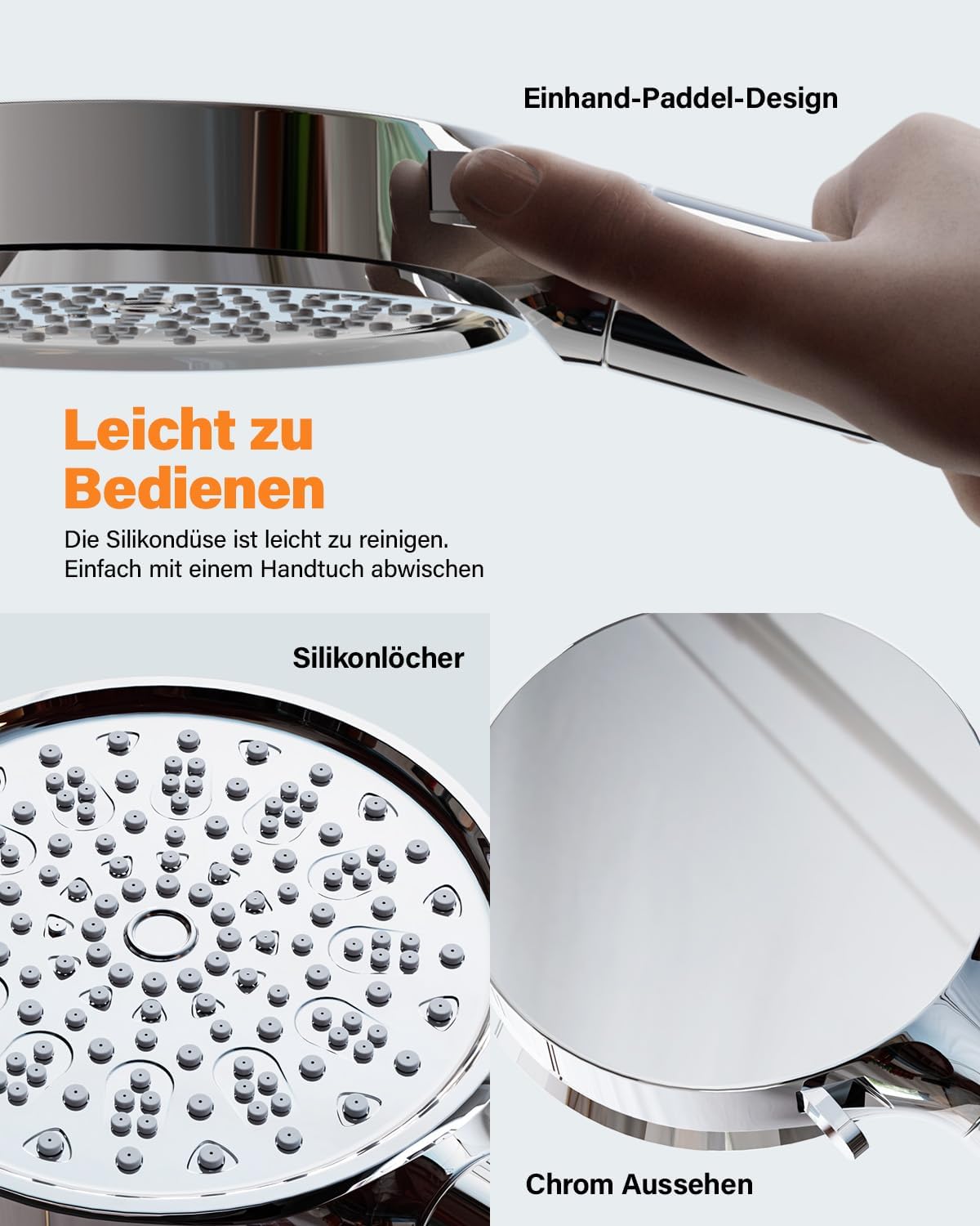 Thumbnail 5 de Cobbe Duschkopf mit Filter Hochdruck 6 Strahlarten