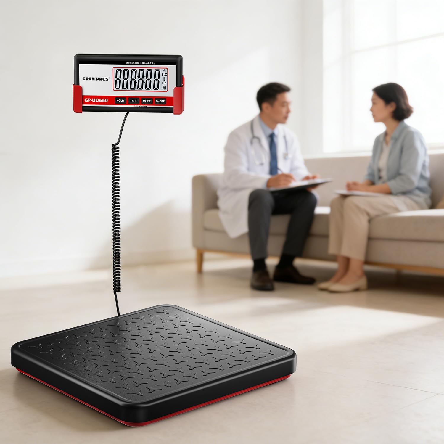 Thumbnail 6 de GRAM PRES Digital Physician Scale: 660 lb Medical Floor Scale for Precise Body Weight
