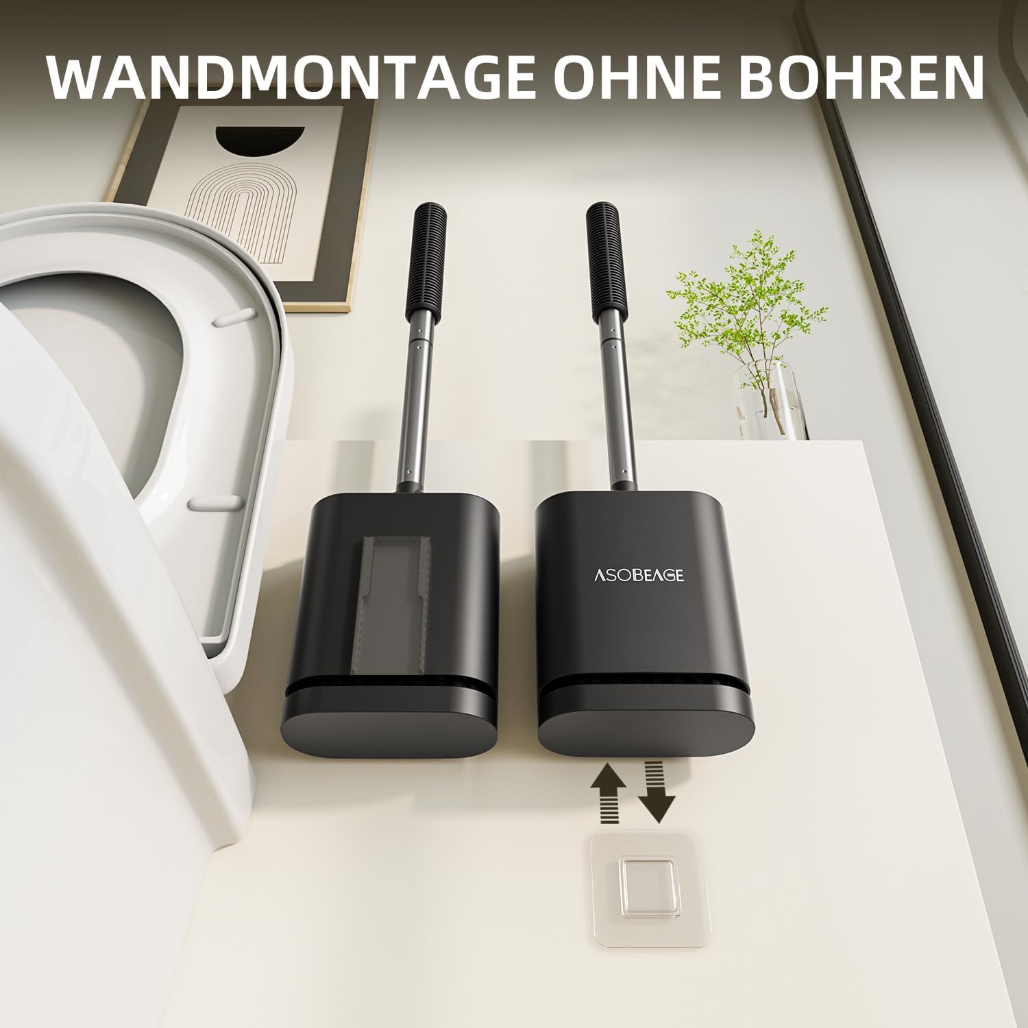 Thumbnail 3 de ASOBEAGE Silikon Toilettenbürste Flexkopf