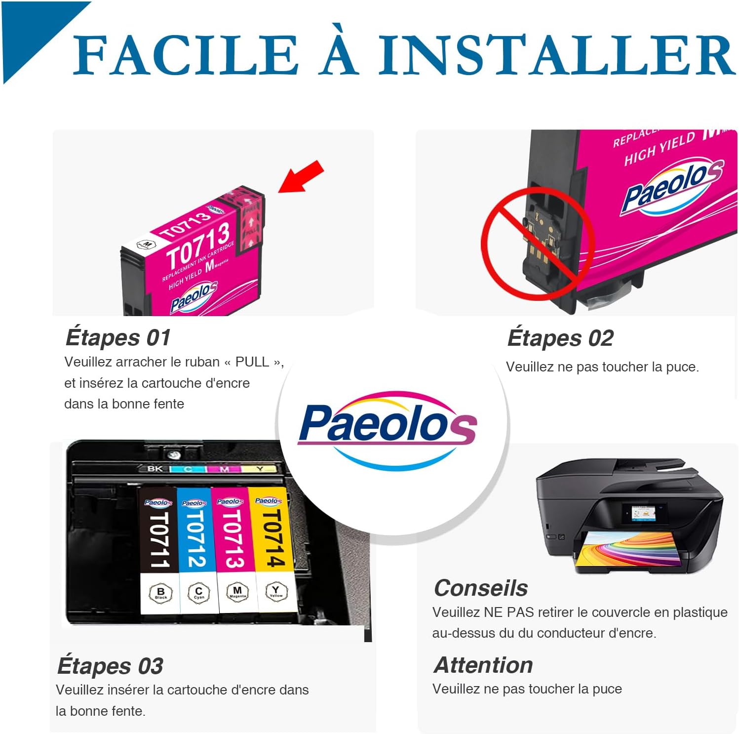Thumbnail 4 de Paeolos T0715 cartouches multipack 12 🖨