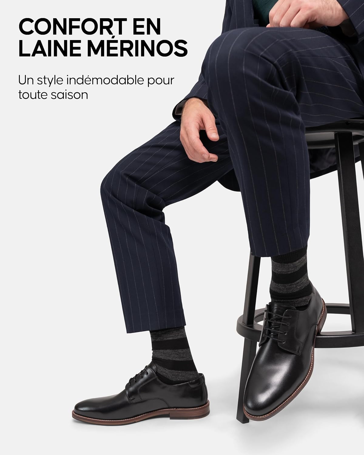 Thumbnail 4 de DANISH ENDURANCE Chaussettes en laine mérinos pour hommes – 3 ou 5 paires, haut de gamme, confortables et respirantes