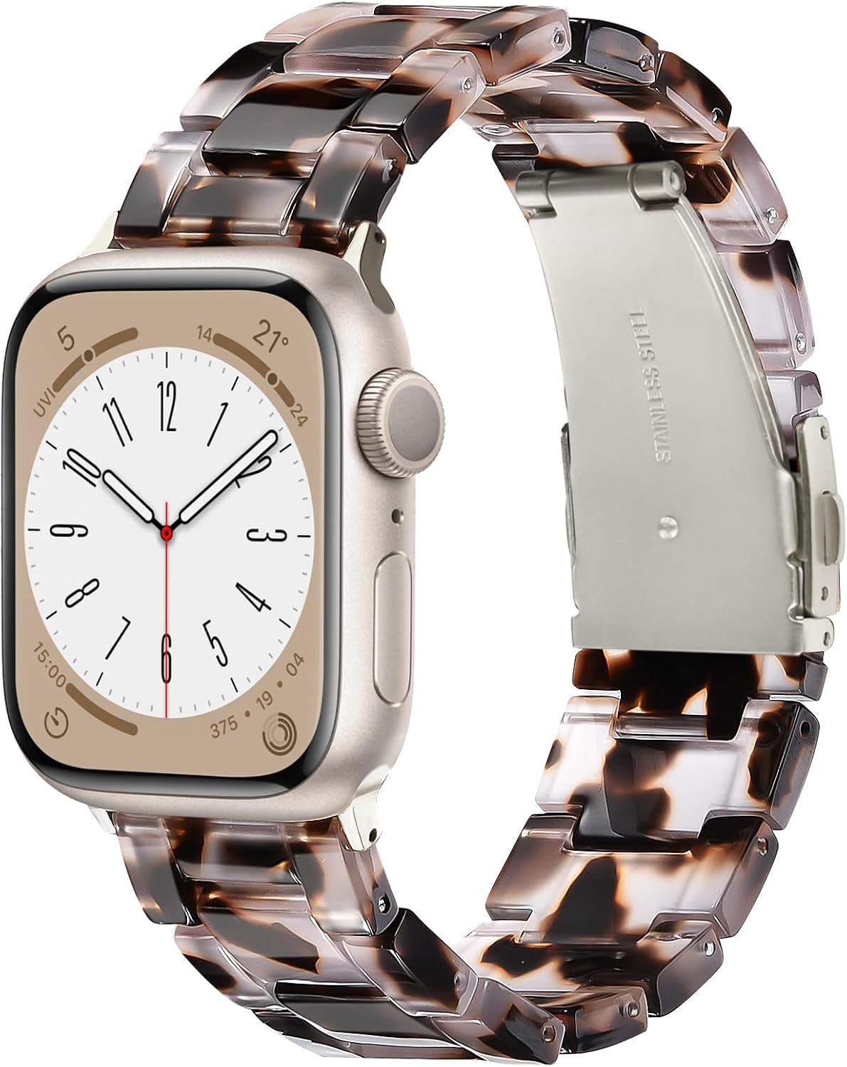 Detalle de V.R.HOPE Modern Resin Straps for Apple Watch (French grey - Starlight), 38mm–42mm