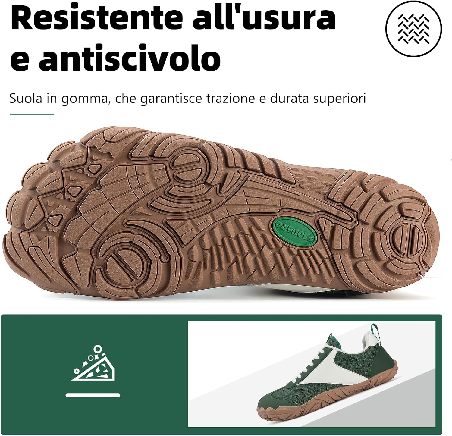 Detalle de SAGUARO Barefoot Shoes Unisex Sneakers Piedi Nudi Minimaliste Traspiranti Leggera
