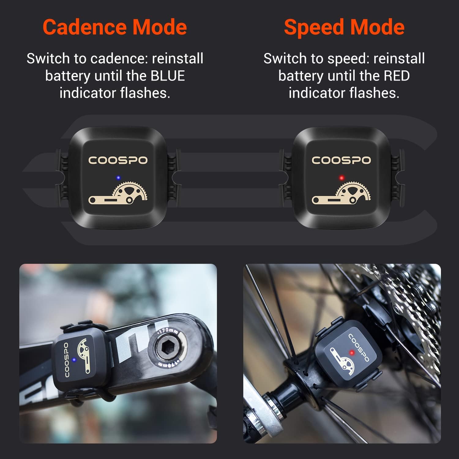 Detalle 2 de COOSPO BK467 cadence and speed sensor