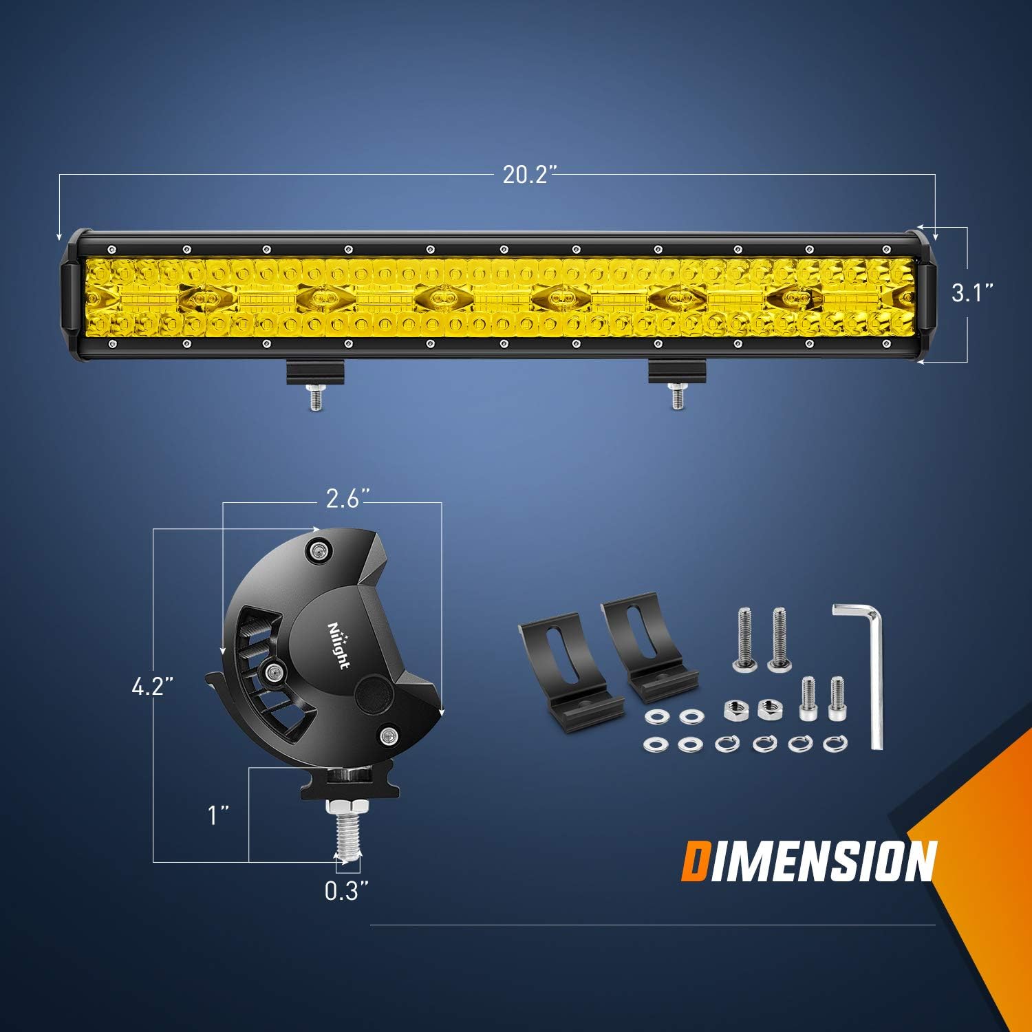 Detalle 2 de Nilight LED Light Bar 20-Inch