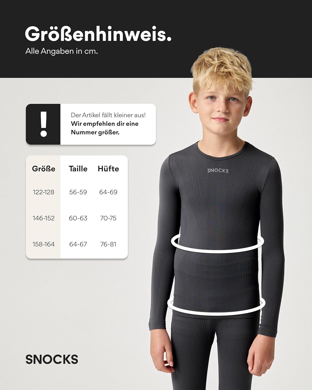 Detalle 2 de Snocks Sous-vêtements thermiques pour enfant – Extra chaud et moulant, séchage rapide