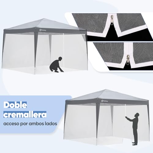 Thumbnail 2 de Sekey Mosquitera para Carpa 3 x 3 m (Blanca) — Protección con Cremallera y Velcro para Pabellón
