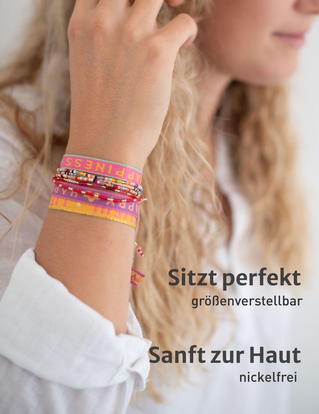 Thumbnail 3 de happymaker Stoffarmbänder – Boho-Statement, wasserdicht und handmade in Deutschland