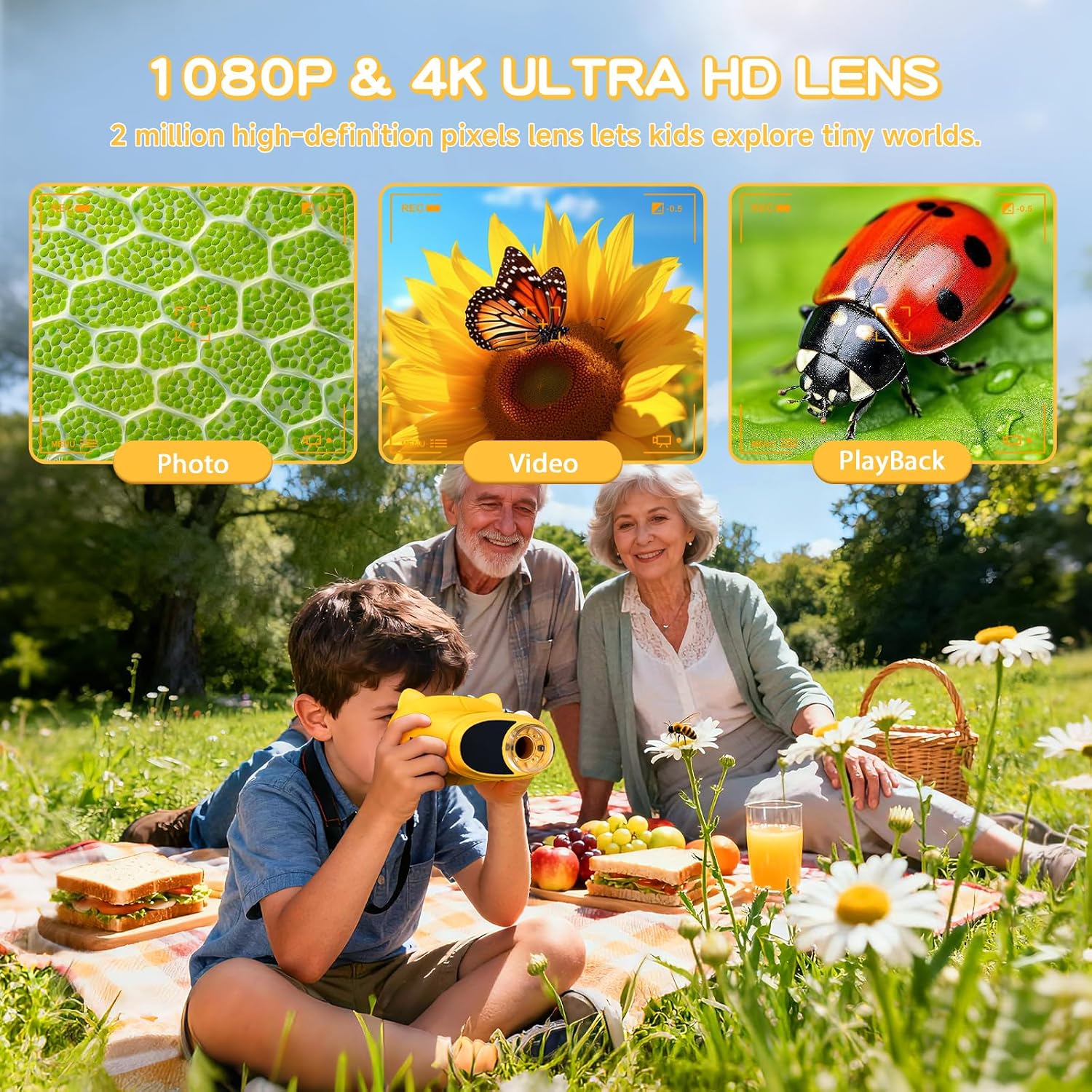 Detalle de Handheld Digital Microscope for Kids, 2.4-Inch IPS Screen