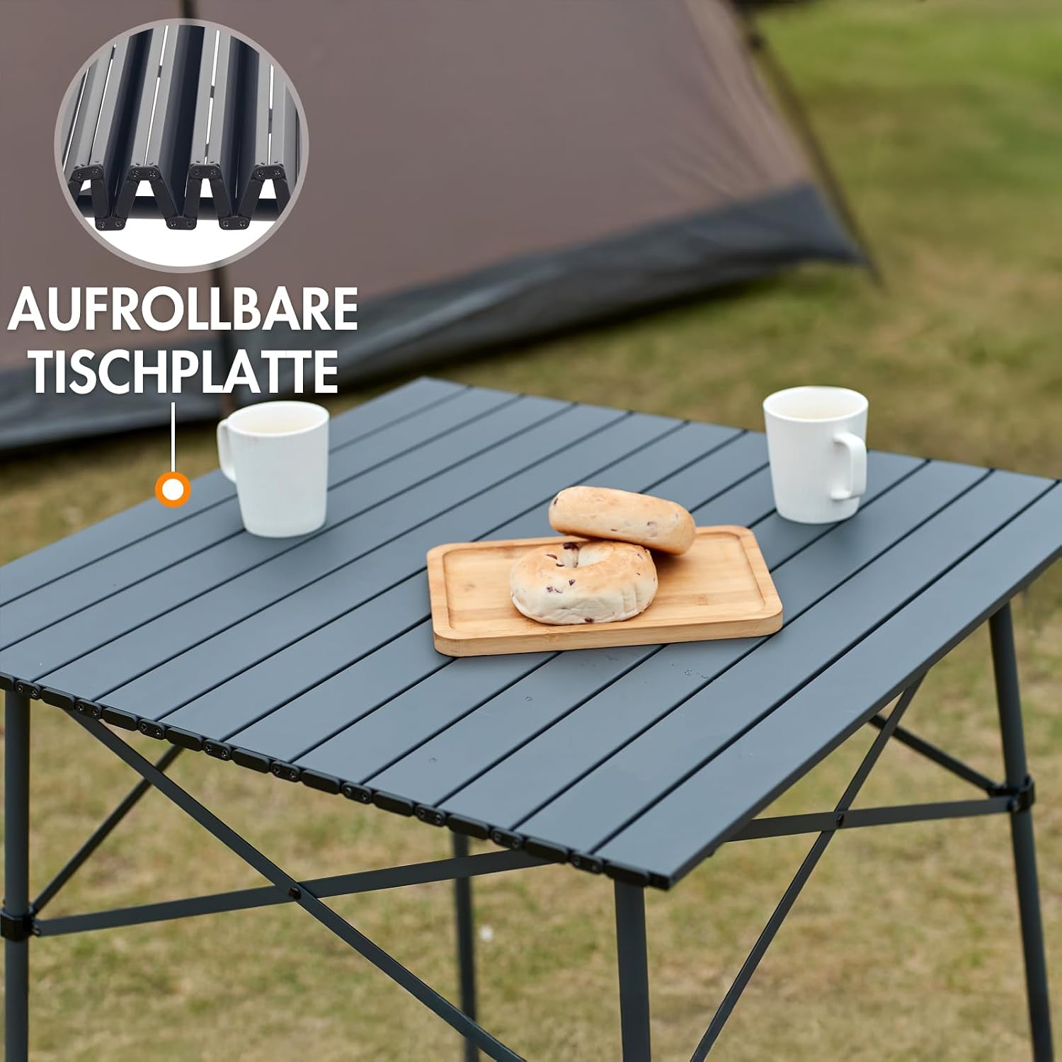 Thumbnail 2 de PORTAL klappbarer Campingtisch aus Aluminium – faltbar, tragbar mit Tragetasche