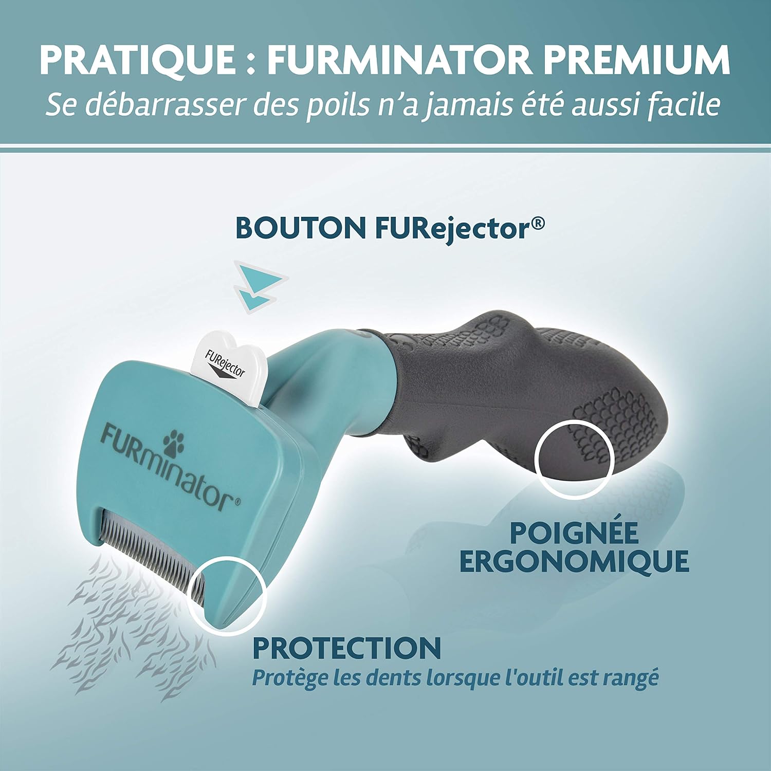 Detalle de FURminator Outil Undercoat deShedding Chat S poils courts