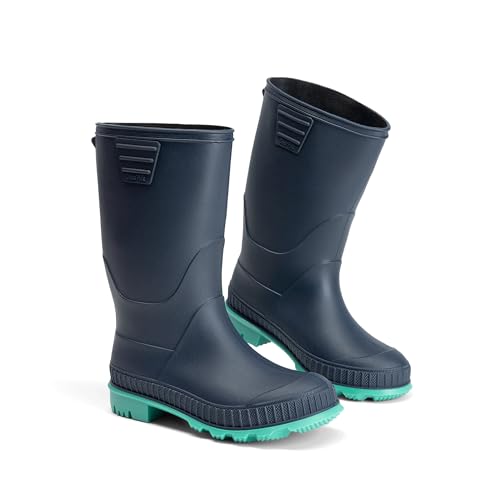 Thumbnail 5 de DREAM PAIRS Boys Non-Slip Wellies in Navy/Green (1 Big Kid)