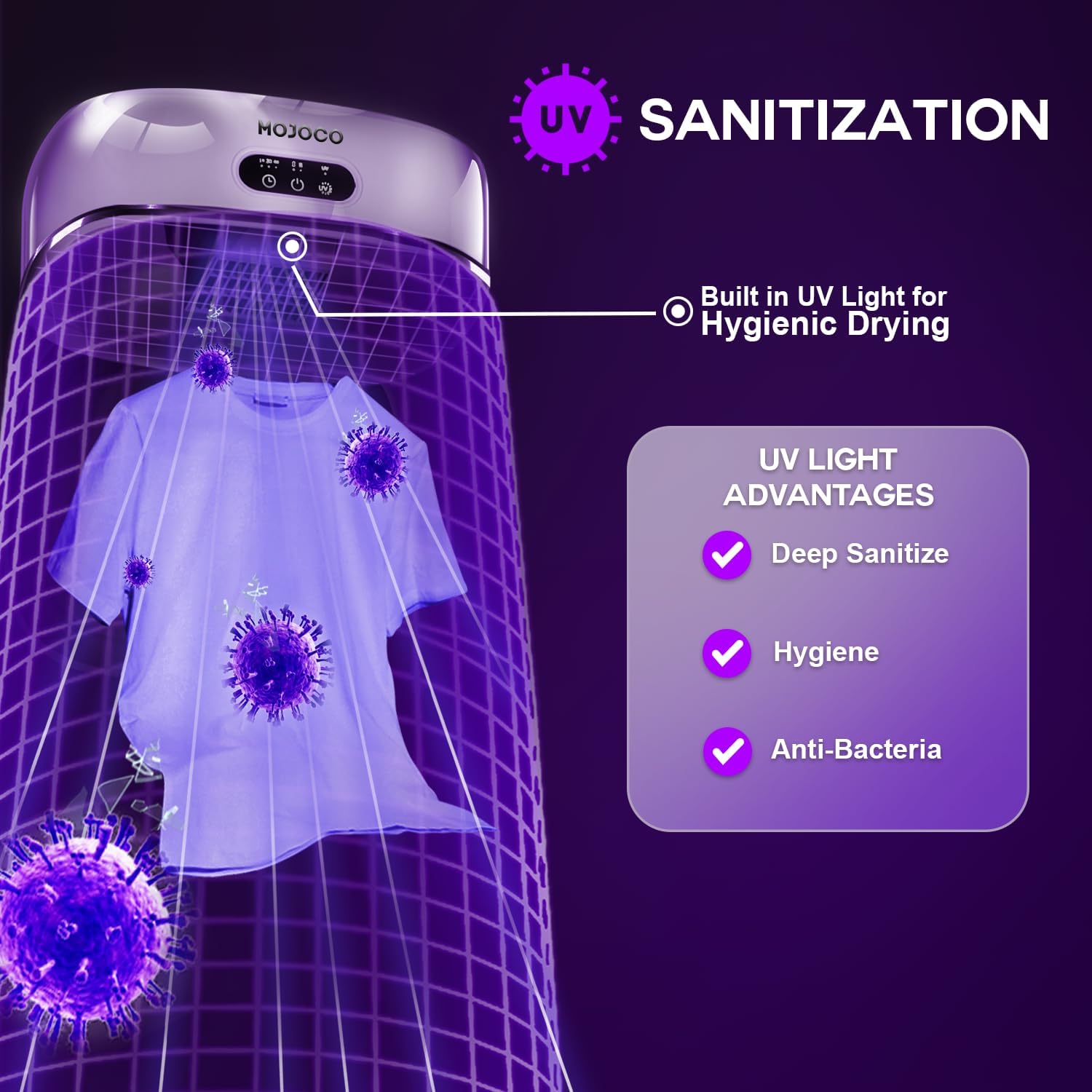 Thumbnail 2 de MOJOCO Portable Clothes Dryer 9