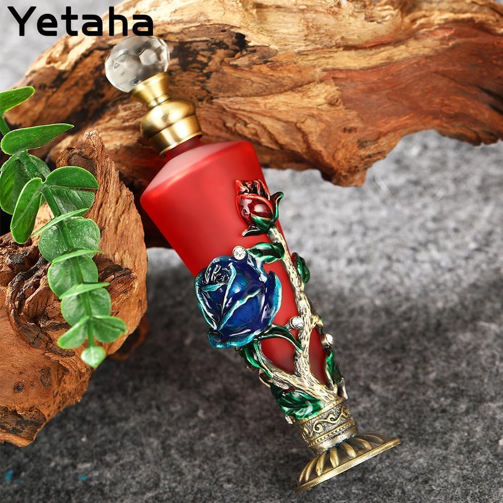 Thumbnail 6 de Yetaha Vintage Glass Perfume Bottles: Elegant 30ml Crystal Dropping Bottles for Home Décor