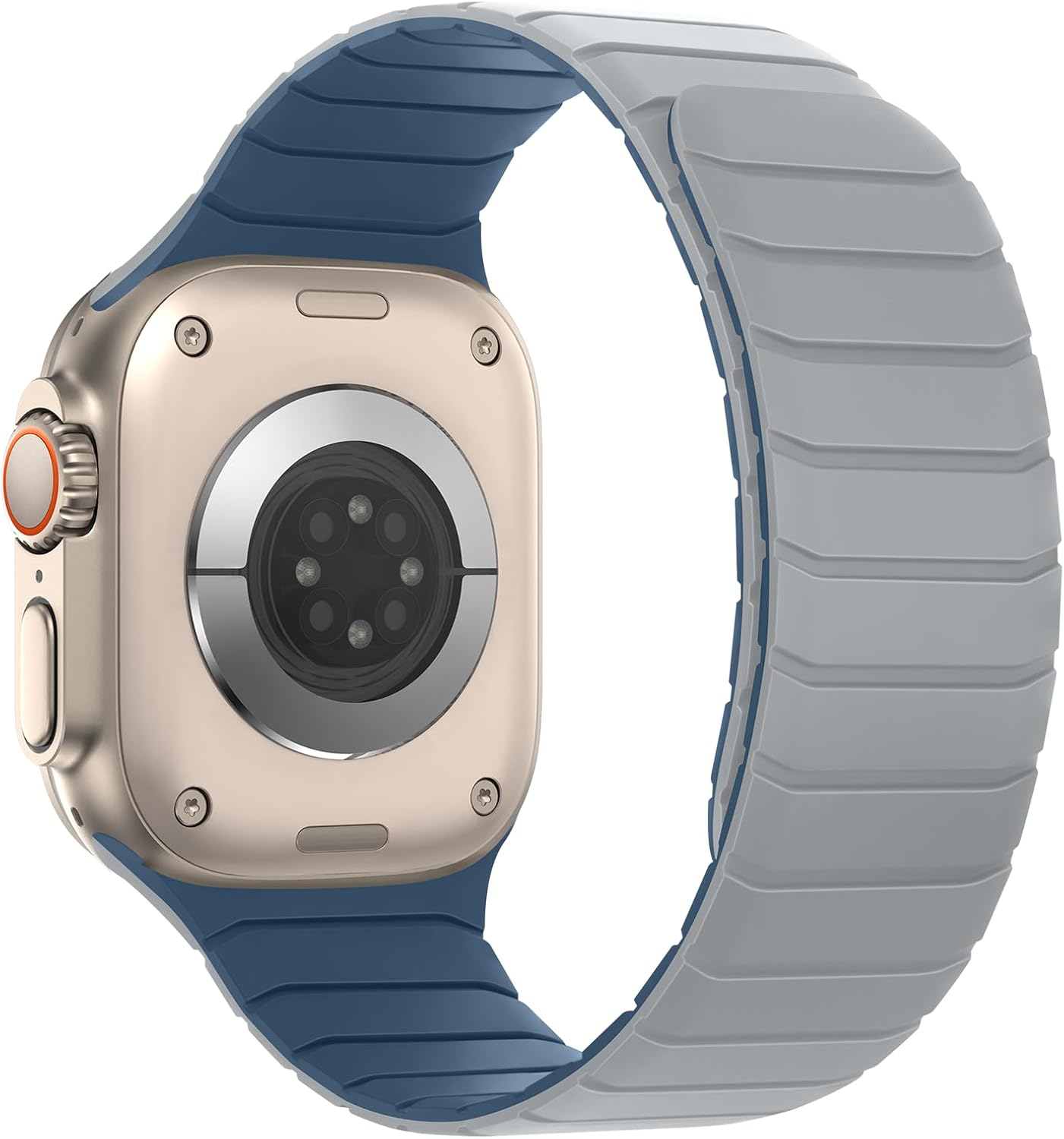 Thumbnail 1 de Tasikar Magnetic Straps Magnetic Silicone Replacement Loop for Apple Watch (49mm–42mm) – Misty Grey/Blue