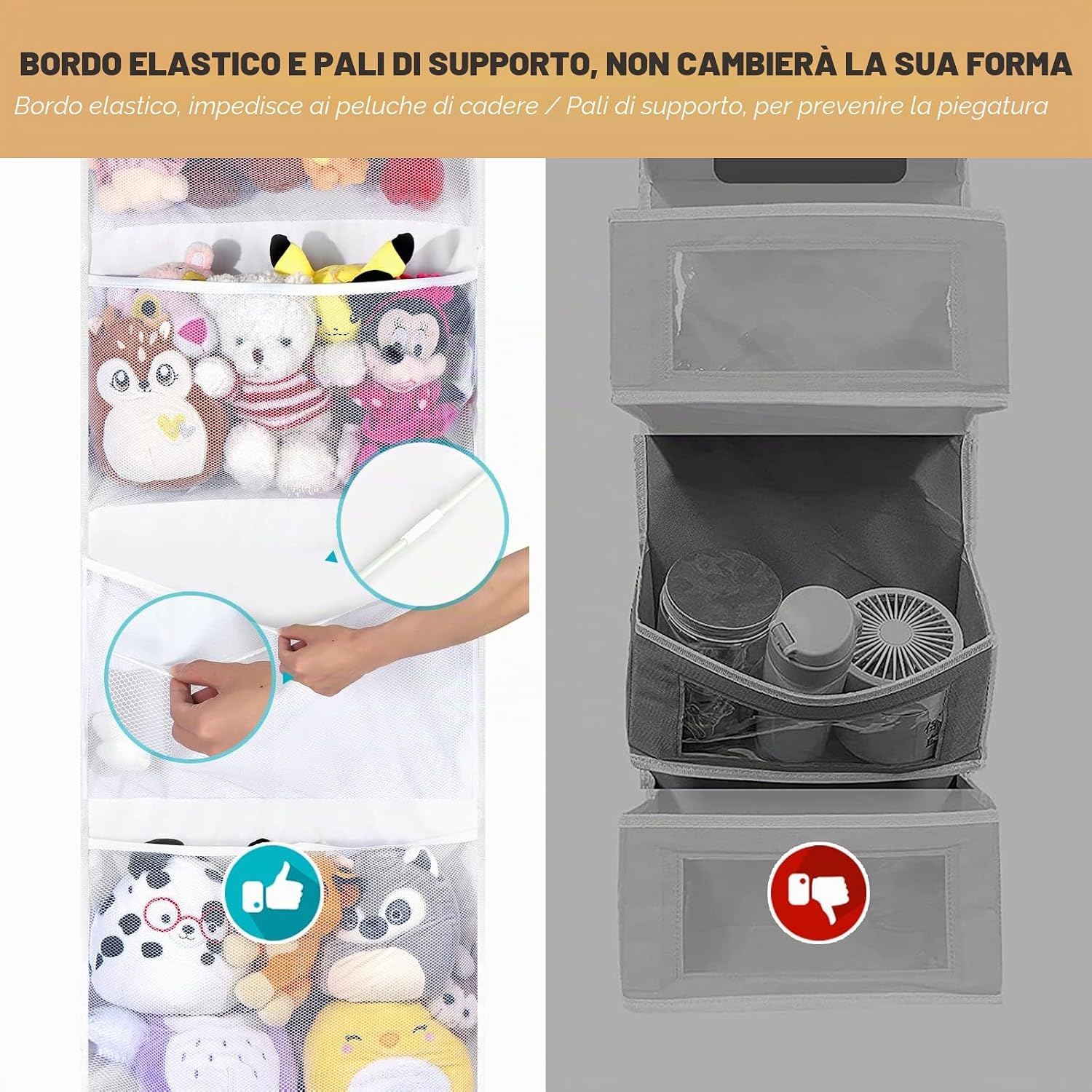 Thumbnail 5 de Organizzatore Per Portaoggetti Per Animali Di Peluche: Amaca e Rete Organizer per la camera