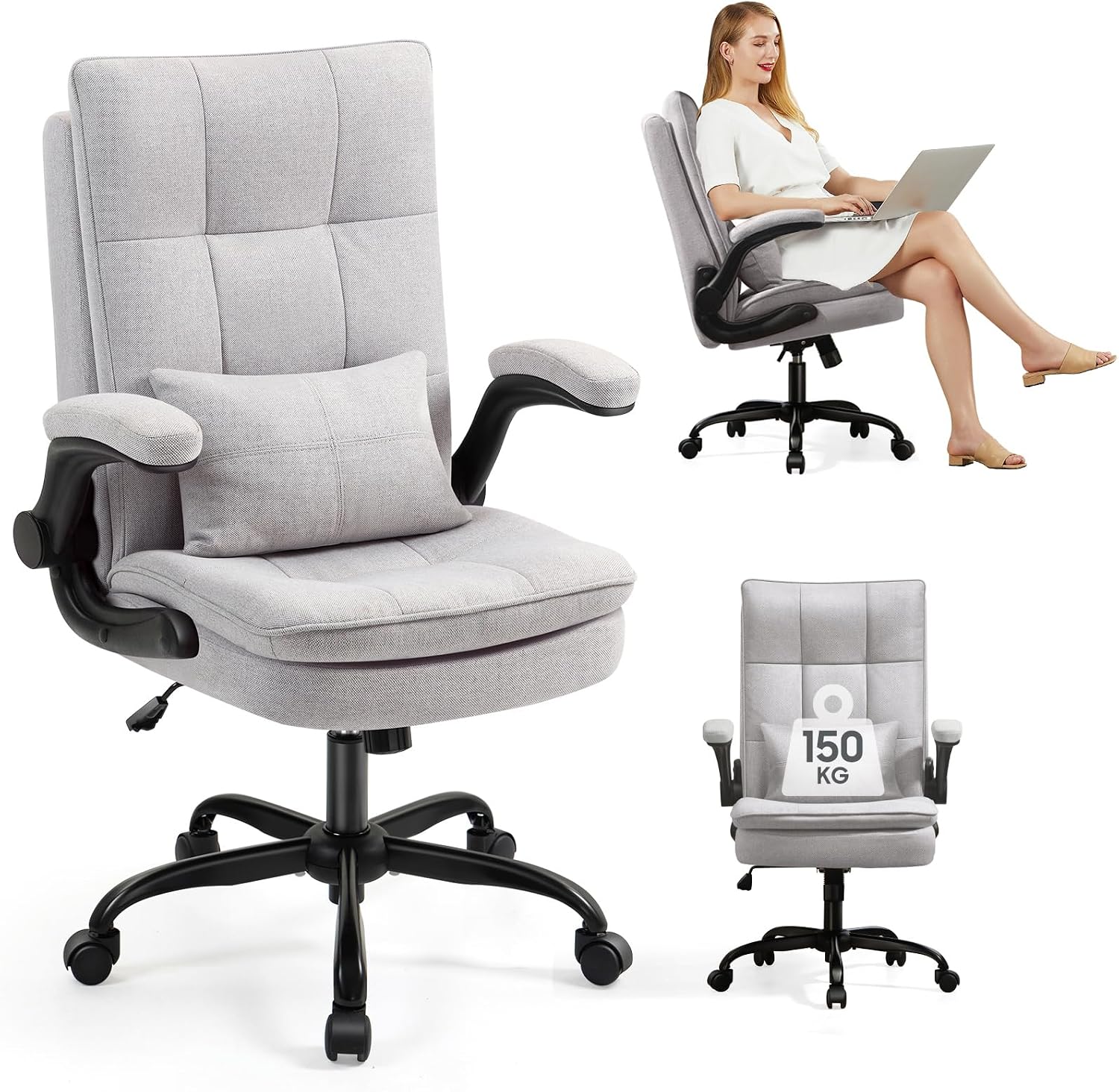 Detalle de Asukale Bürostuhl Ergonomisch 150 kg