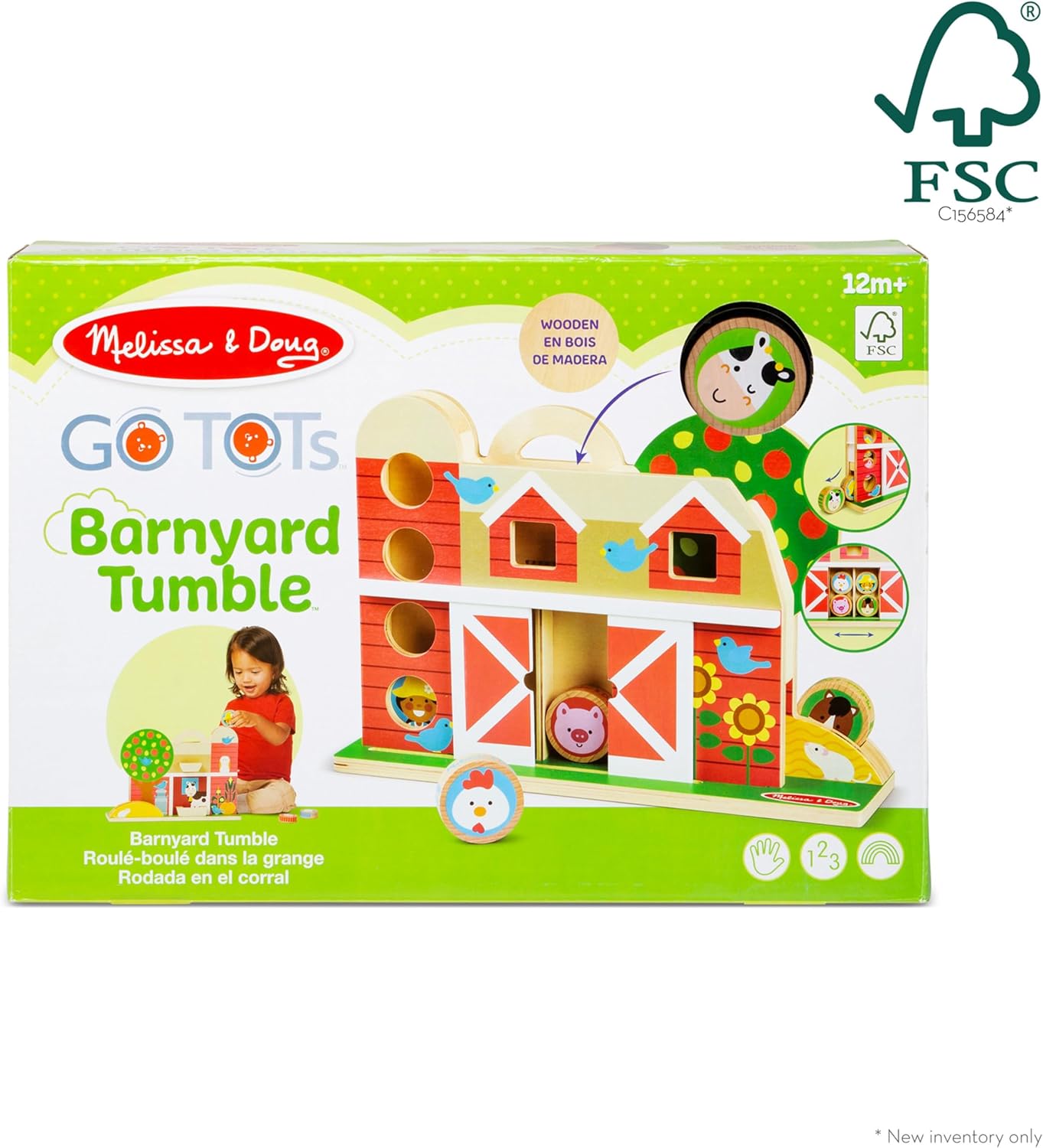 Thumbnail 5 de Melissa & Doug GO Tots Wooden Barnyard Tumble – FSC Certified Farm Toys for Toddlers