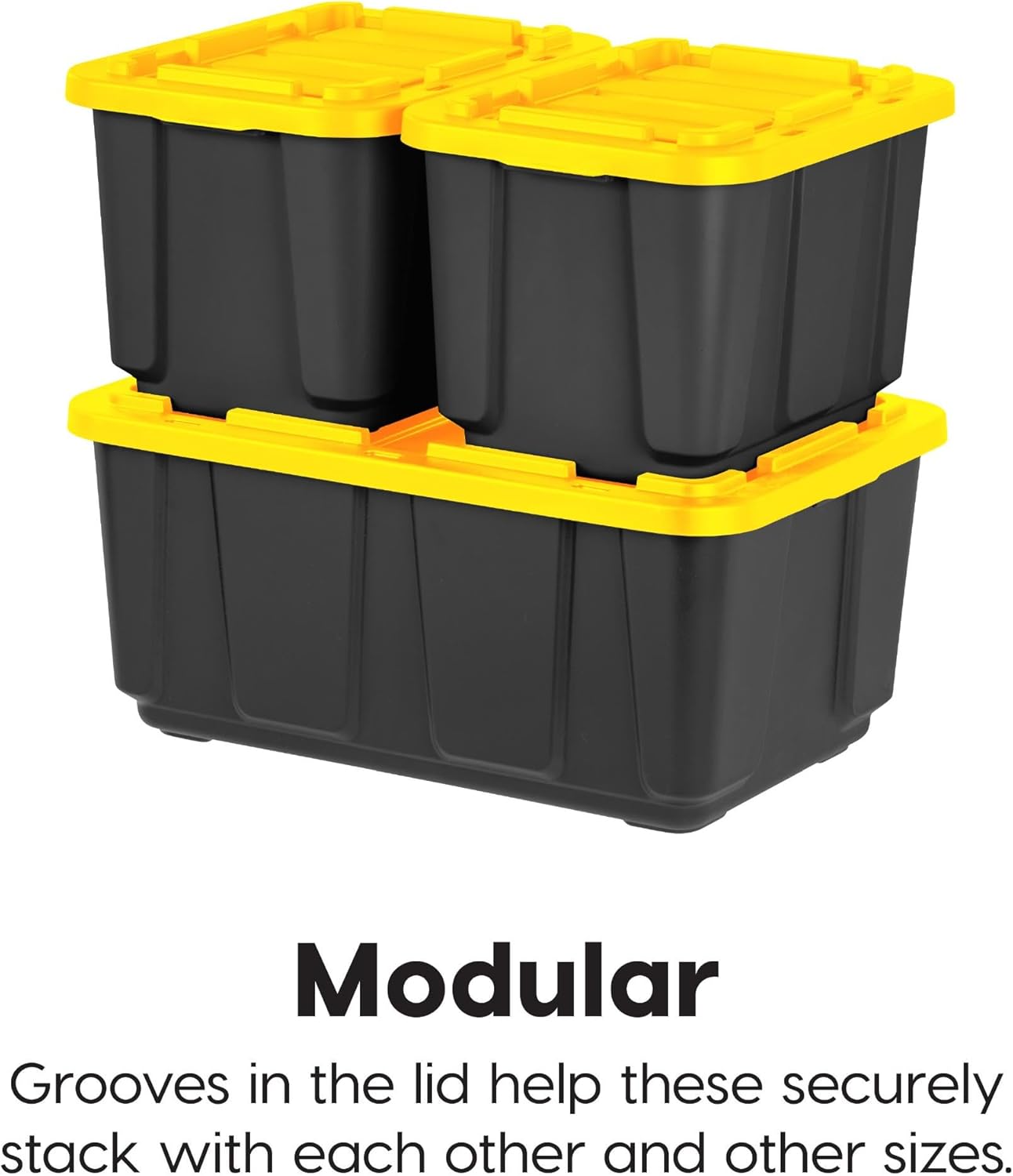 Thumbnail 4 de IRIS USA 27 Gallon Storage Bins 4-Pack