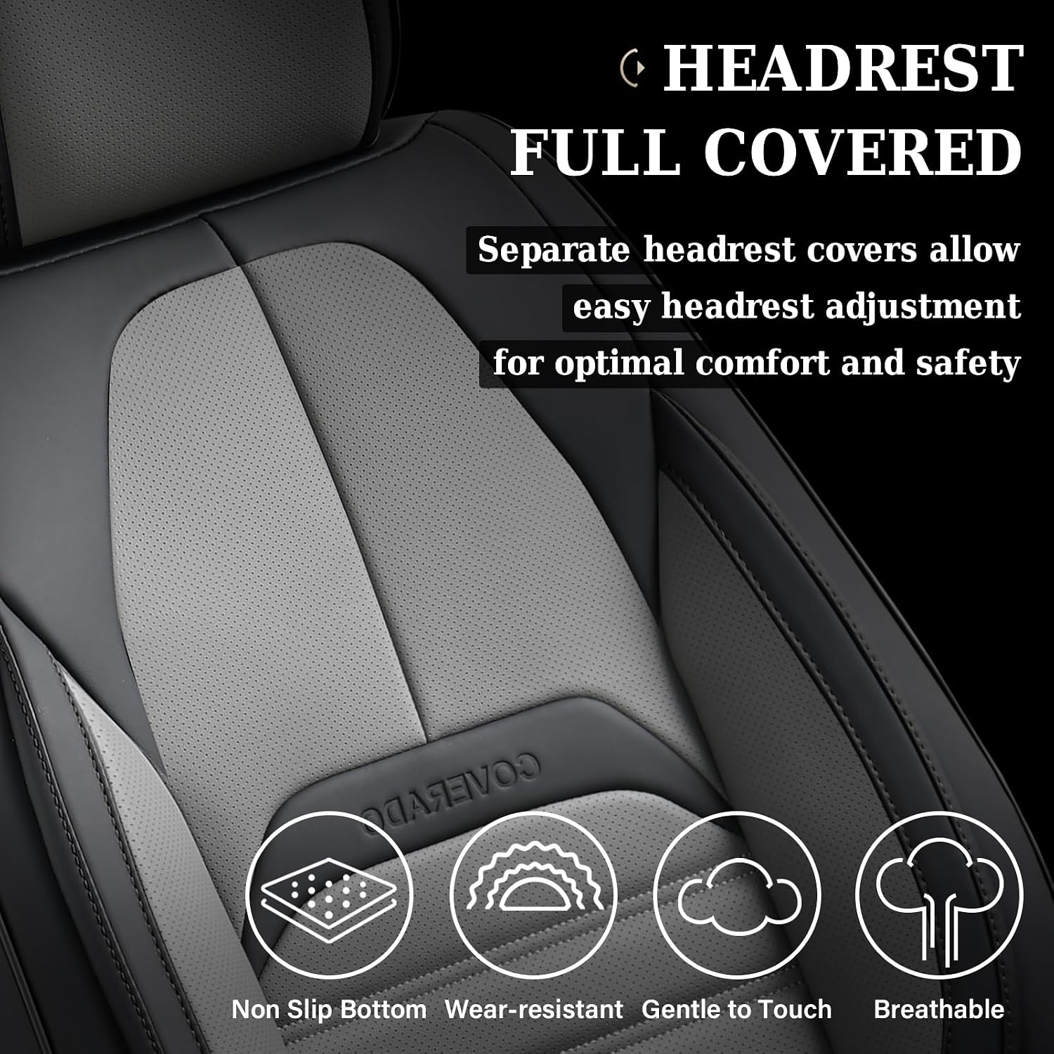 Detalle de Coverado Car Seat Covers Nappa Leather