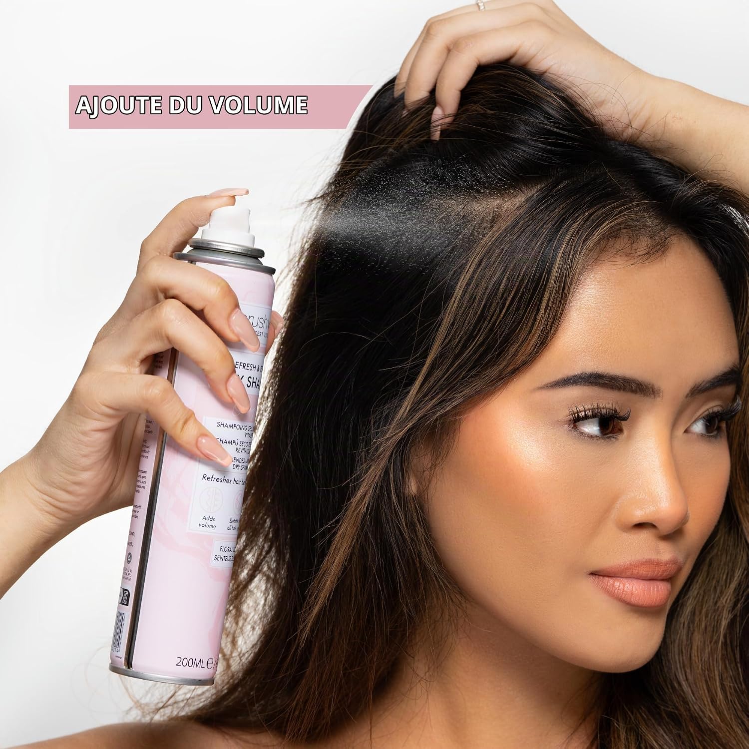Detalle 2 de Brushworks Refresh & Revitalise Floral Dry Shampoo, 200 ml met rijstzetmeel