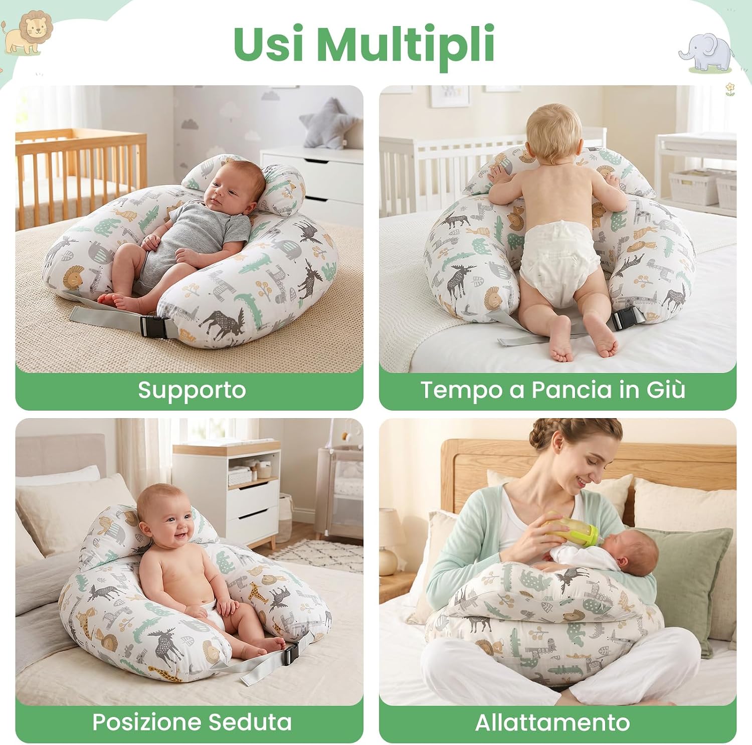 Thumbnail 4 de SHANNA Cuscino Allattamento Multifunzionale: soffice supporto ergonomico e lavabile in cotone