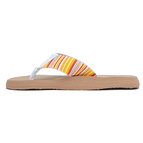 Detalle de Rocket Dog Women's Adios Flip Flops - Orange Stripe (UK 4)