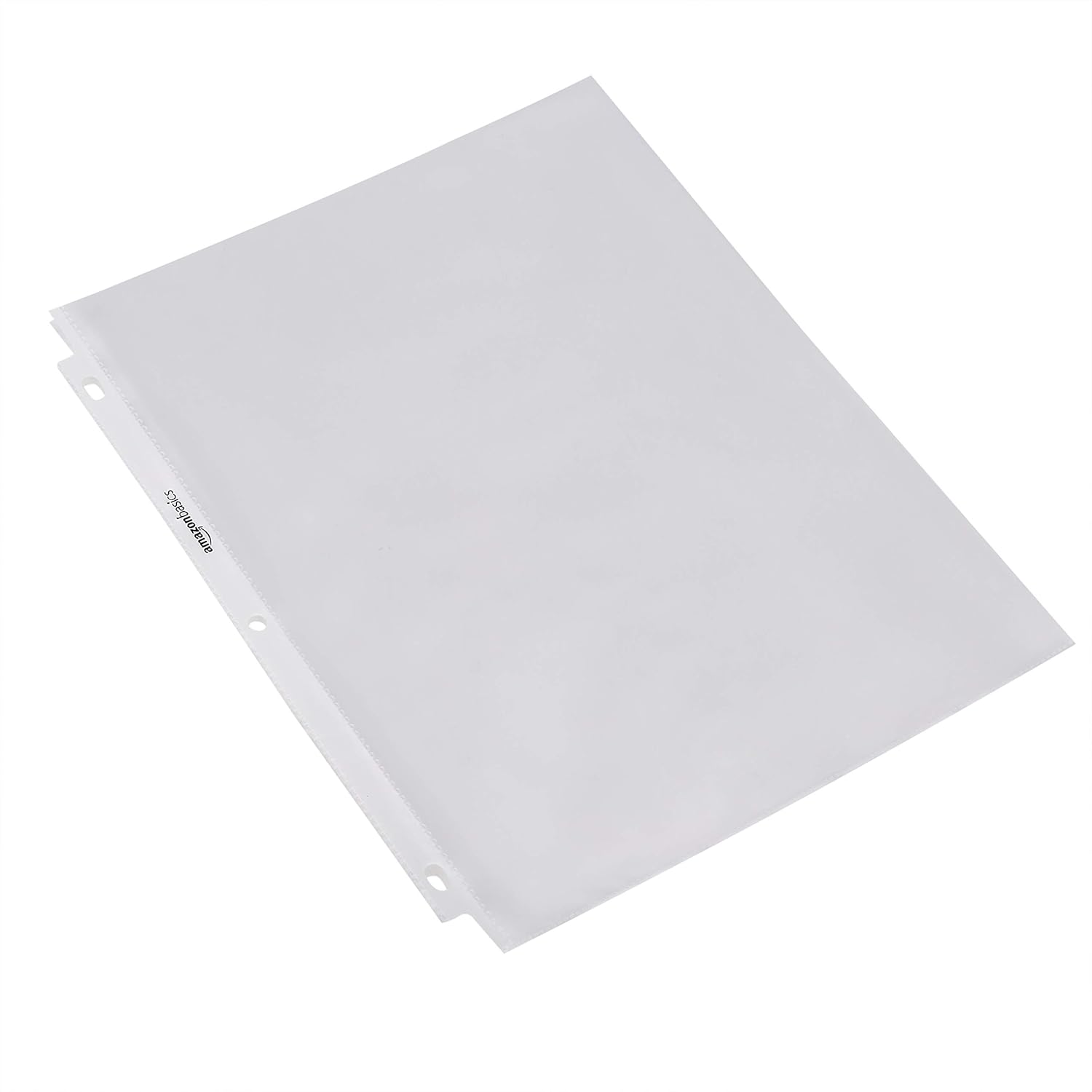 Detalle de Amazon Basics Heavy Duty Non-Glare Sheet Protectors for 3-Ring Binders (Letter 8.5 x 11, 100-Pack)