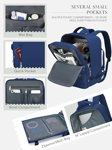Thumbnail 2 de Mochila Hayayu 40x30x20 cm: 24 L para cabina, diseño antirrobo y comodidad en viaje