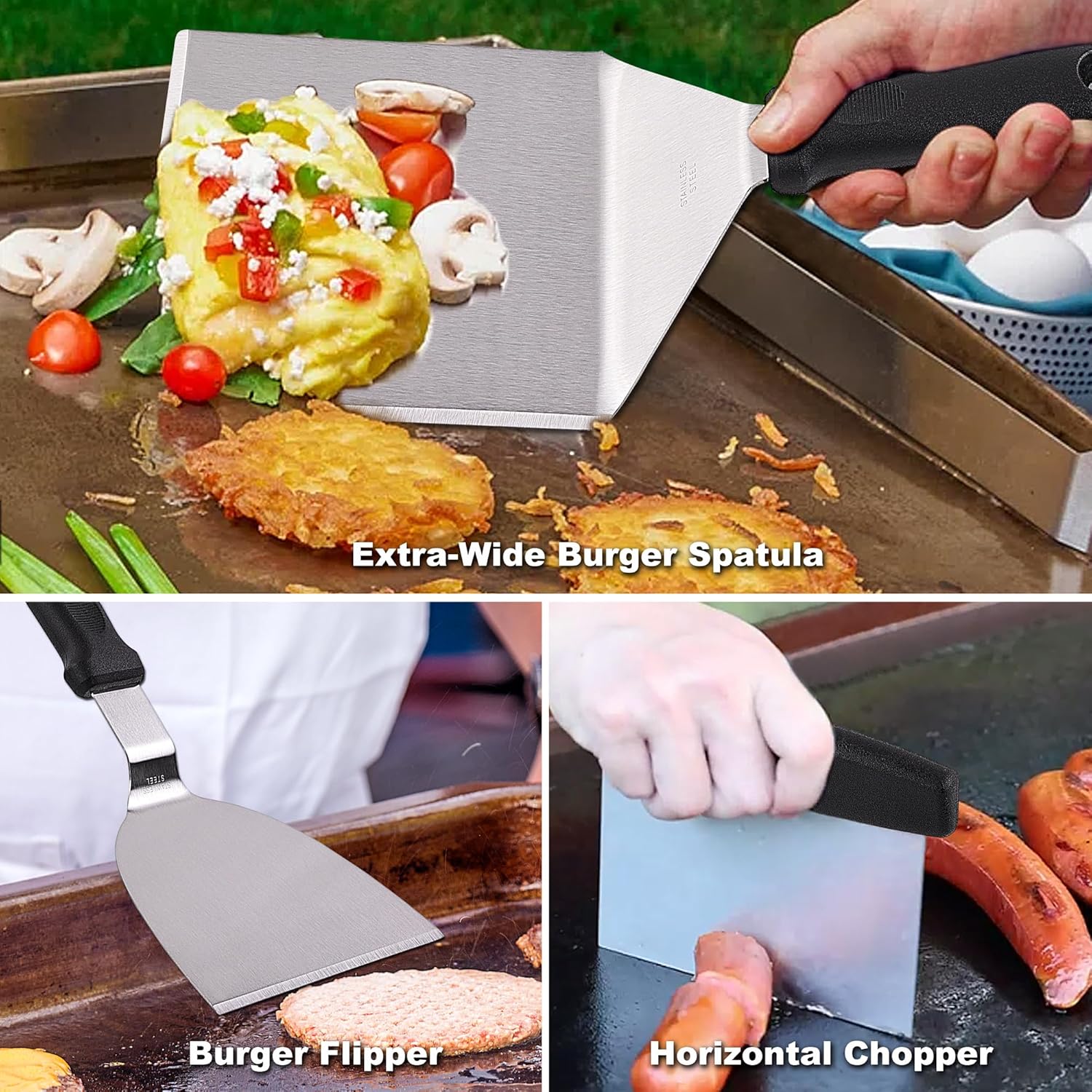 Detalle de ROMANTICIST 29-Piece Griddle Accessories Set for Flat Top & Teppanyaki Cooking