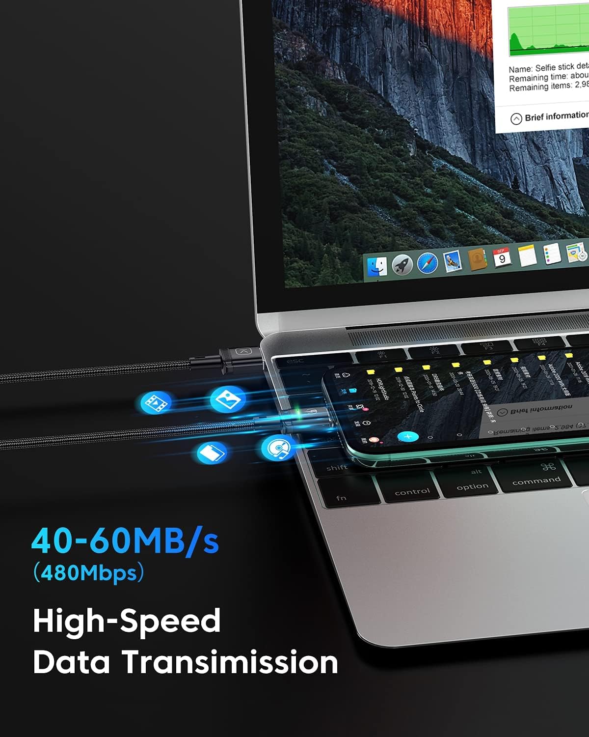 Thumbnail 4 de Kuulaa Magnetisches 3-in-1 Ladekabel Set (3 Stück) mit USB‑C, Micro‑USB und iOS – 3A Schnellladung