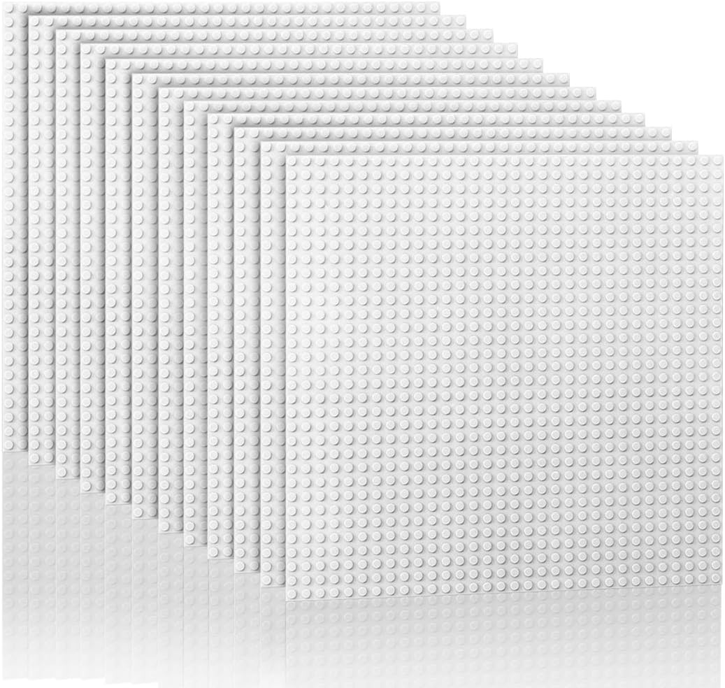 Detalle de Etarnfly 12-Platten Bauplatte – kompatibel mit vielen Marken, 25 × 25 cm, Weiß
