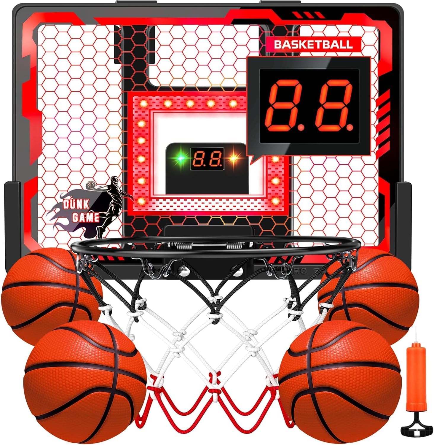 Indoor Basketball Hoop Pro 4-Ball Set