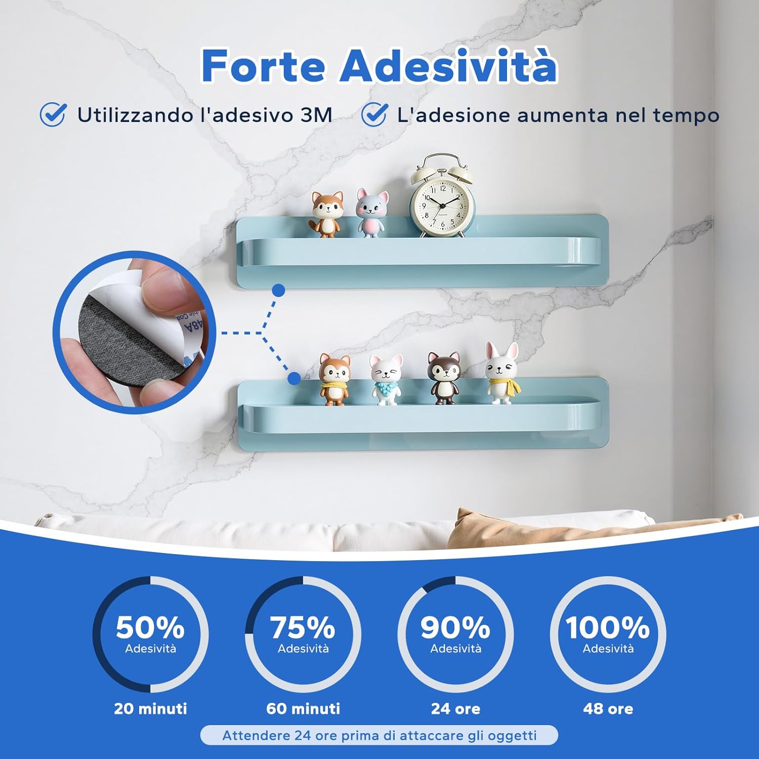 Thumbnail 2 de HOMMAND Pads Biadesivo Extra Forte in schiuma EVA, 60 pezzi (rettangolari, quadrati e tondi) – nero