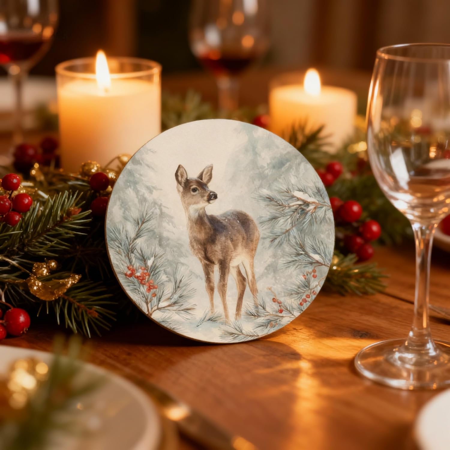 Thumbnail 3 de GD Print Aquarell Bierdeckel (50 Stück) rund, 107 mm – Untersetzer für Tischdeko