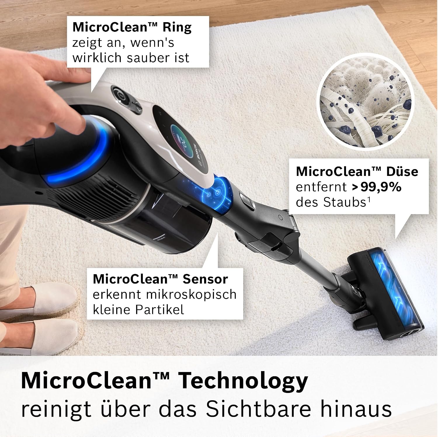 Detalle de Bosch Unlimited 10 BTS1042WAC Kabelloser Staubsauger