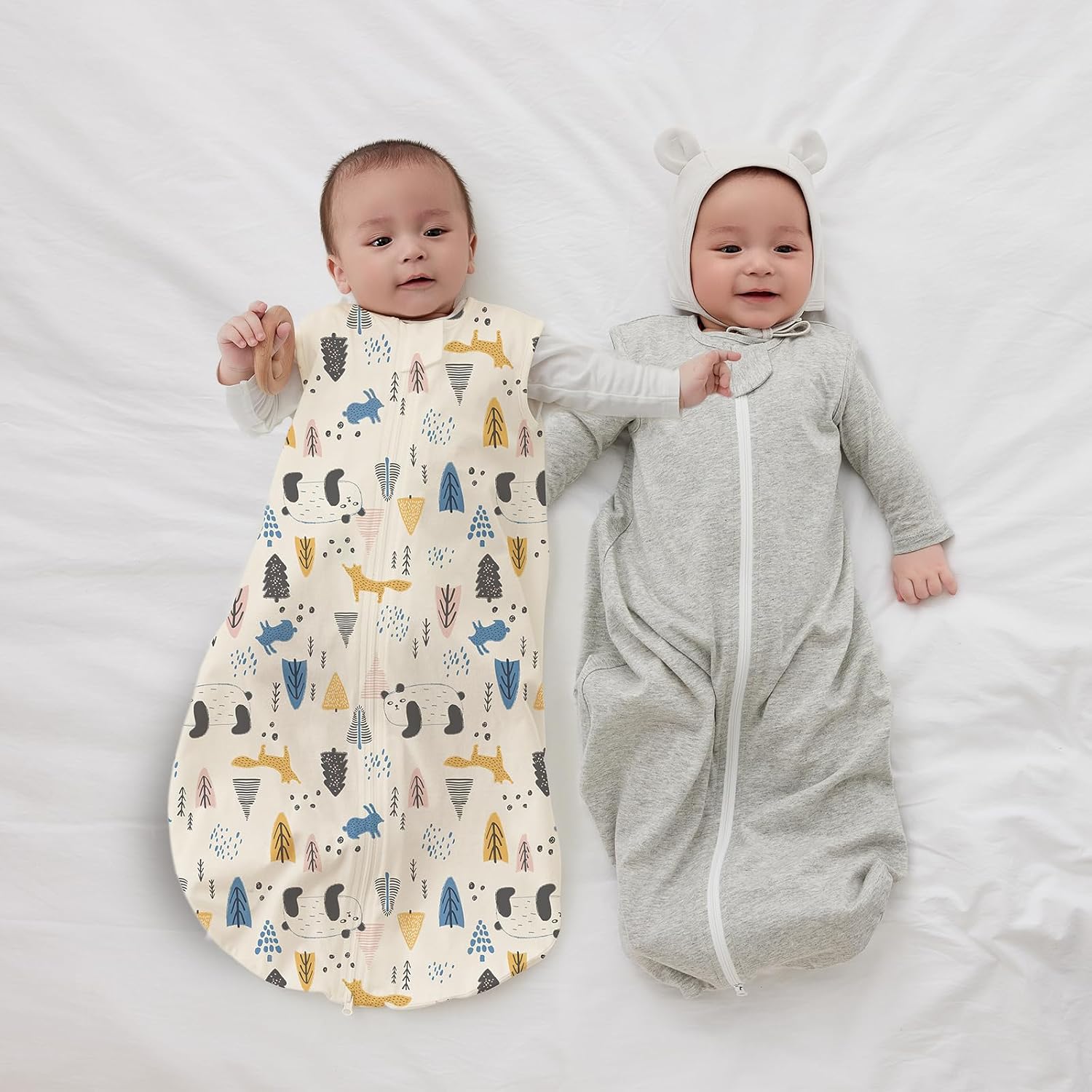 Thumbnail 1 de Duomiaomiao Baby 0.5 Tog Cotton Summer Sleeping Bag (18–36 months) – small leaves