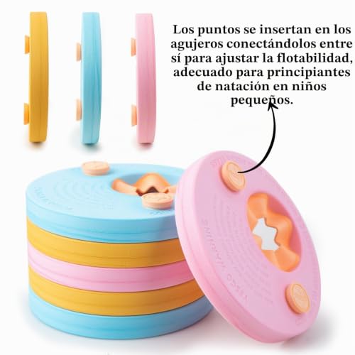 Detalle 2 de Manguitos Flotantes Amazluck: flotación ajustable en espuma para aprender a nadar (3–6 años)
