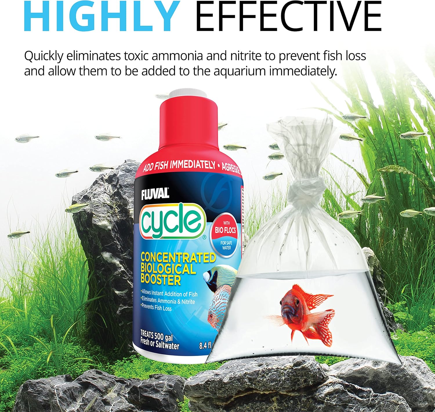 Detalle de Fluval Cycle Biological Enhancer, vloeibare aquariumbehandeling 250 ml