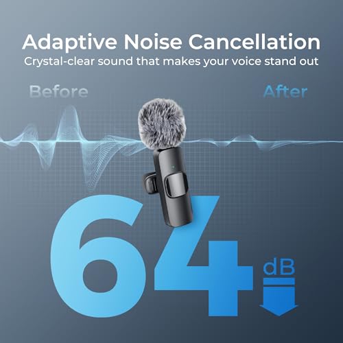 Detalle 2 de YRF Wireless Lavalier Microphone for iPhone, iPad and Android — Crystal Sound with Noise Reduction