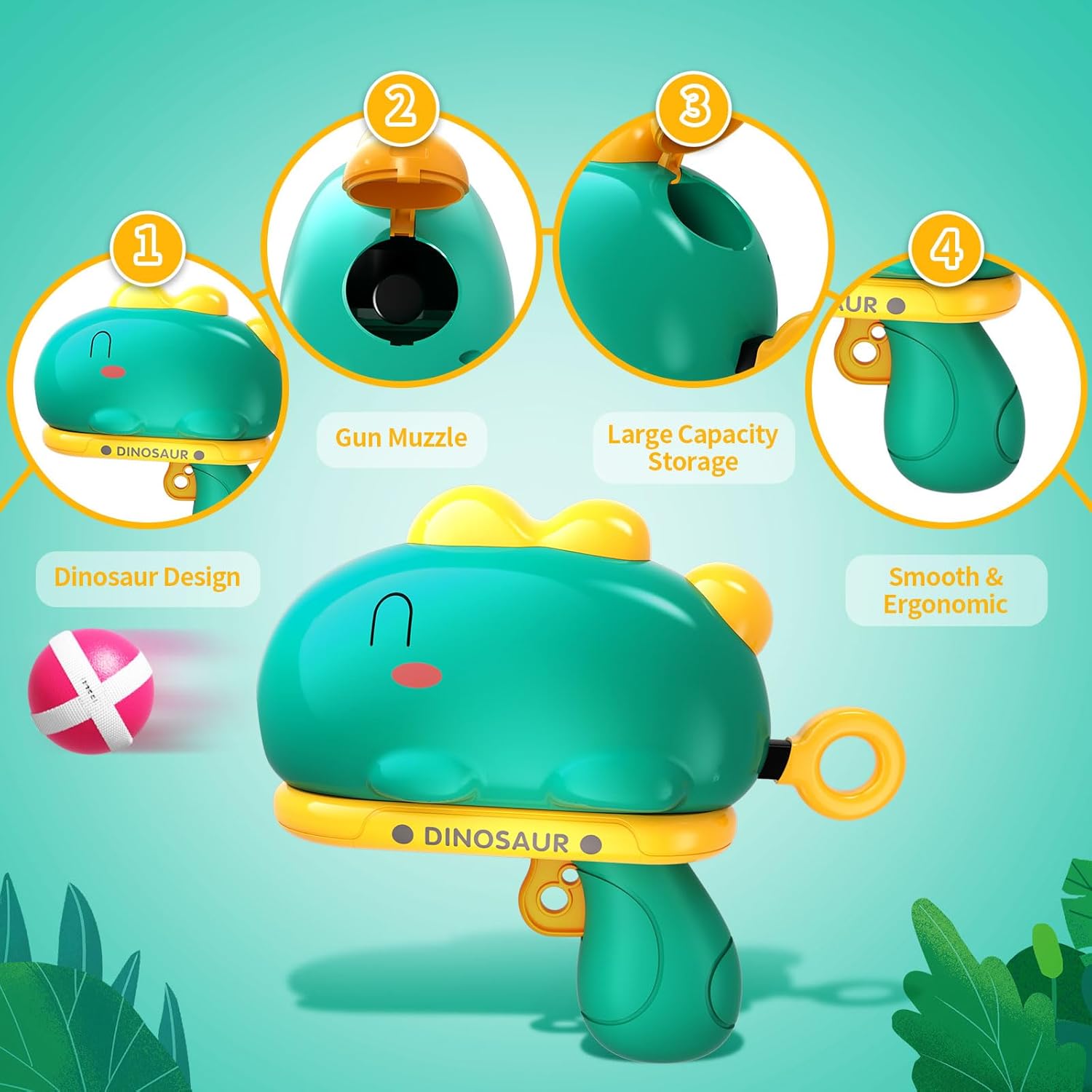 Detalle de Doloowee Dinosaurier Dartscheibe für Kinder