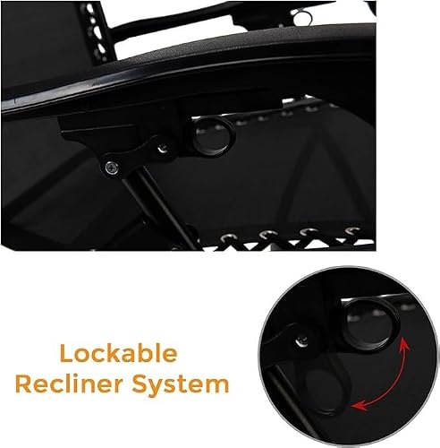 Thumbnail 5 de REQUISITE NEEDS Zero Gravity Chair Heavy Duty Textoline Outdoor & Garden Sunlounger