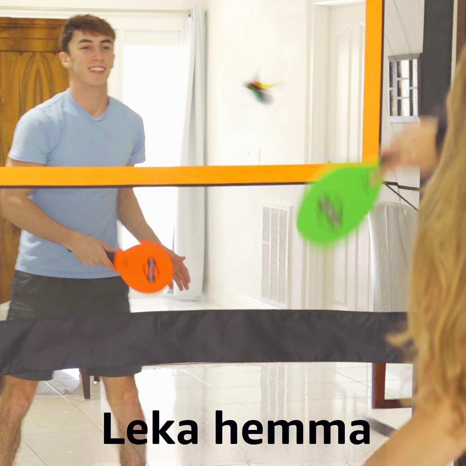 Detalle 1 de Gresonic A6DE-2025-BQTZ pickleballset med fristående nät, racketar och bollar