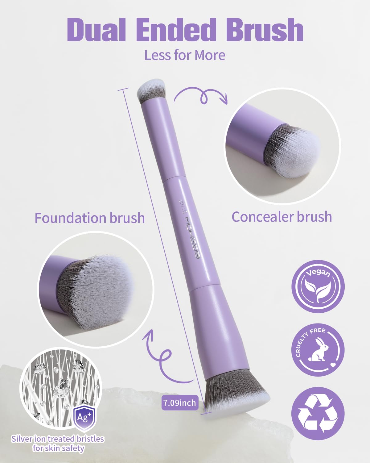 Detalle 2 de EIGSHOW Dual-Ended Makeup Brush, Purple