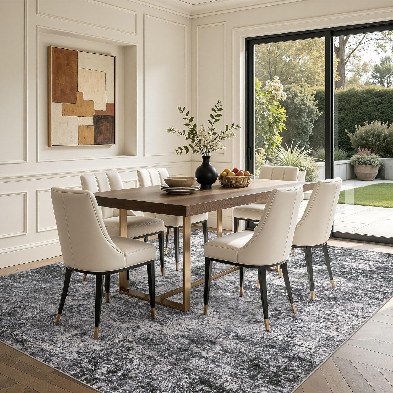 Detalle 2 de DMOYEST 9x12 Area Rug – Soft Low Pile Grey