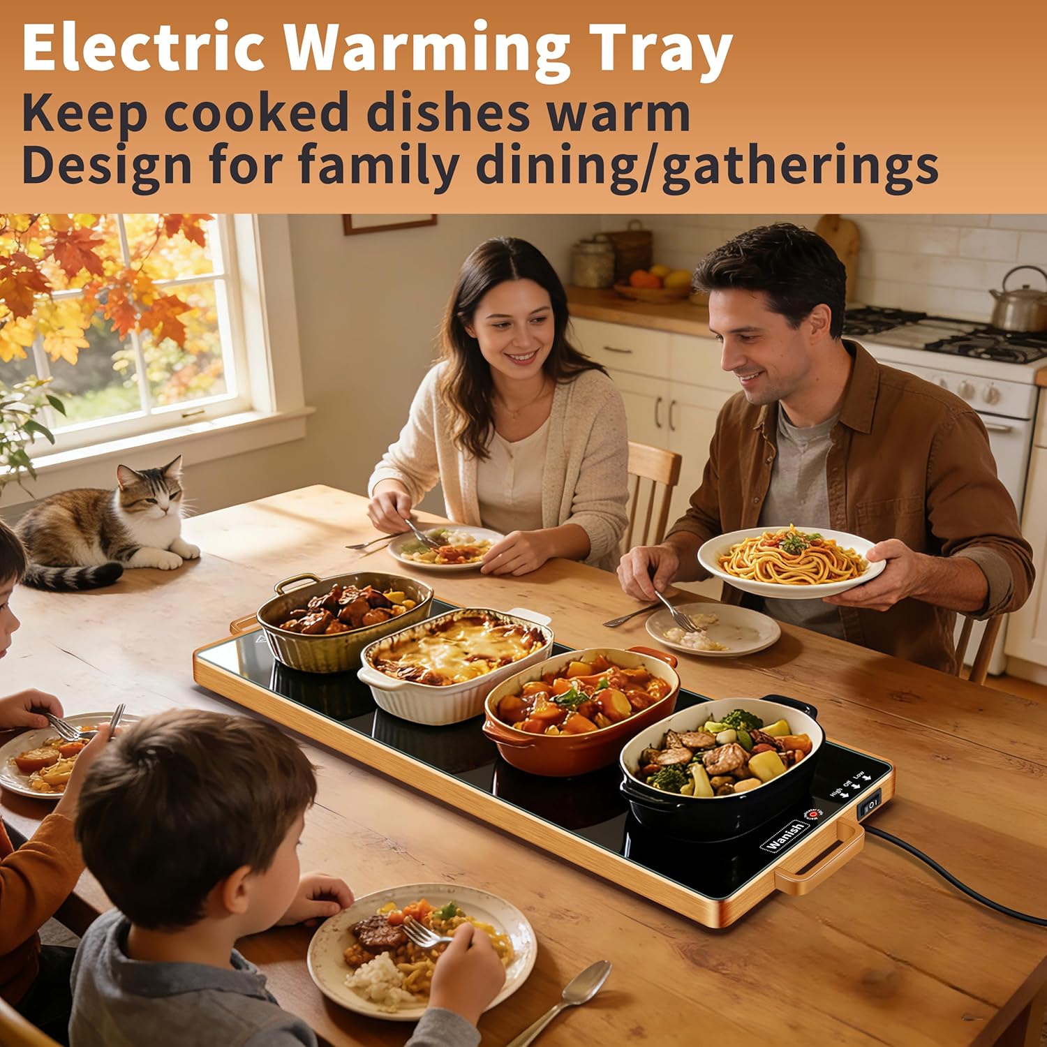 Detalle 2 de Electric Warming Tray 32x12 Food Warmer