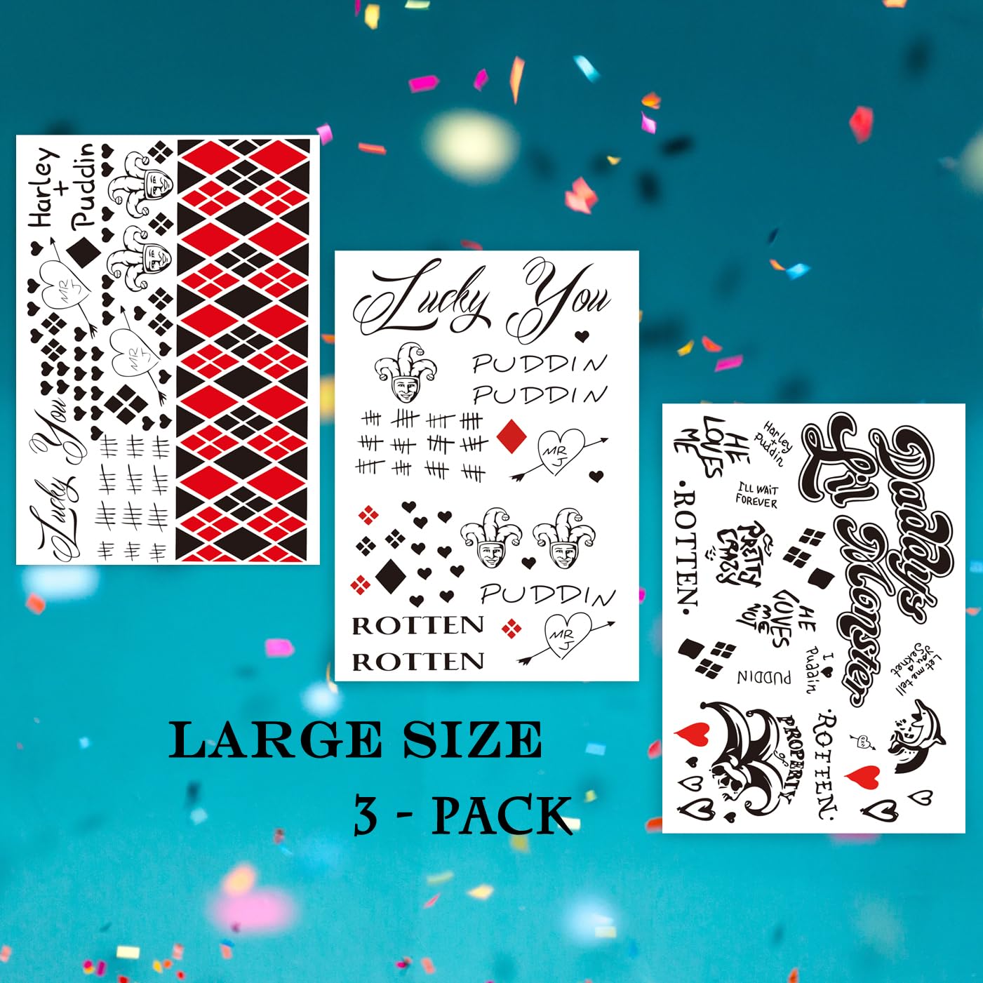 Detalle de Kotbs Temporary Tattoos, 8.2 x 11.6-Inch Sheets